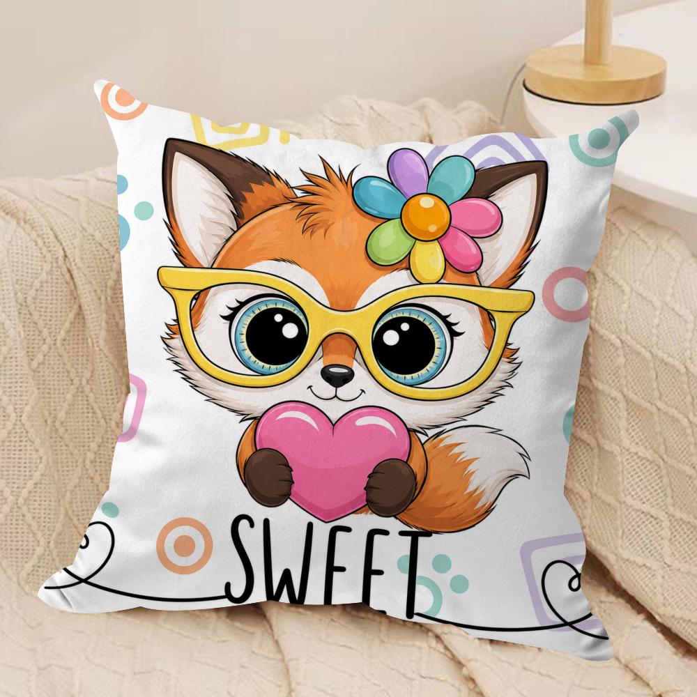 Cute Owl Quotes Cushion Cover Pillow Case Short Plush Square Throw Pillow Covers Pillowcase Sofa Home Decor Gift