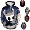 Игра Hollow Knight 3D-печать Детская осенняя уличная одежда Повседневная толстовка с длинным рукавом Свитшоты Одежда для мальчиков