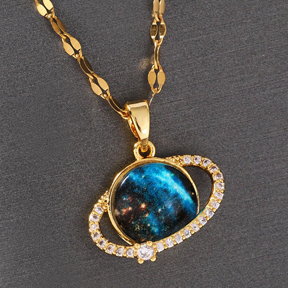 Звездная планета роскошный темперамент инкрустированный ярким камнем ювелирный кулон великолепная модная вселенная Xinghe аксессуары для одежды кулон "без цепи"