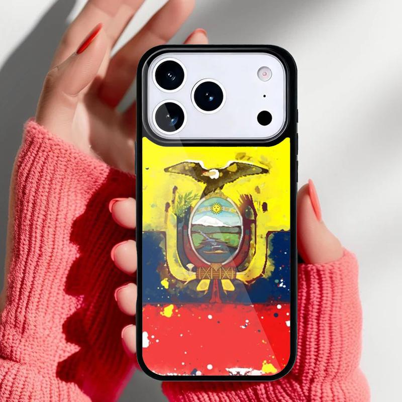 Чехол для телефона Флаг Эквадора для iPhone 17 16 15 14 13 Pro Max Задняя крышка для 12 11 Pro Coque