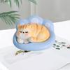 Sleeping Animal Ornament Mini Adorable Cat Dog Pig Rabbit Desktop Decoration for Micro-Landscapes Cars