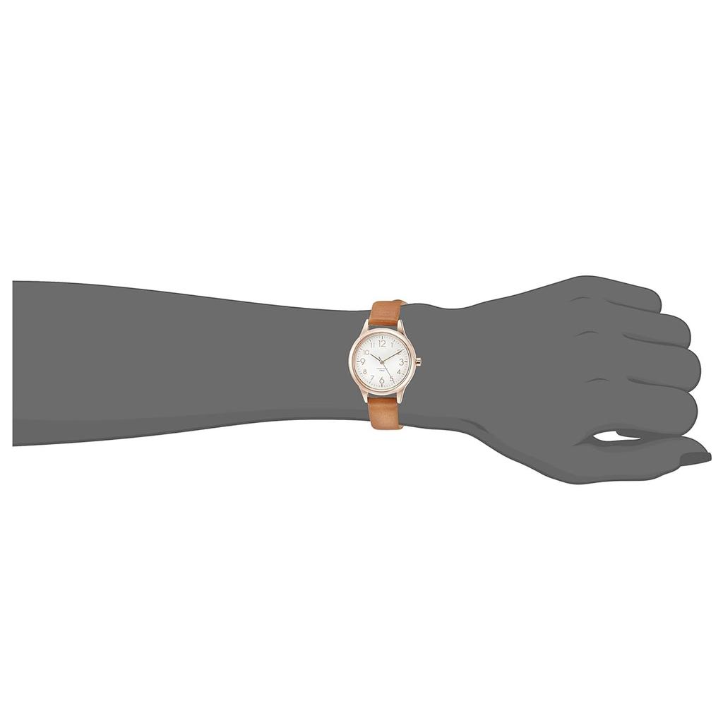 Водонепроницаемый аналоговый кожаный ремешок Juvia коричневый [Fieldwork] ST257Z-4 женский