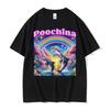 Poochina Мозговой Распад Ироничная Смешная Футболка Мем для Мужчин Харадзюку Хип-Хоп Уличная Одежда Футболка Унисекс Большемерные Хлопковые Футболки Топы