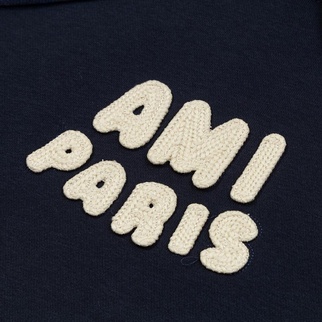 663 AMI Paris 25SS Новинка ранней весны Крючком Плетение Алфавита Микро-лейбл Худи для мужчин и женщин
