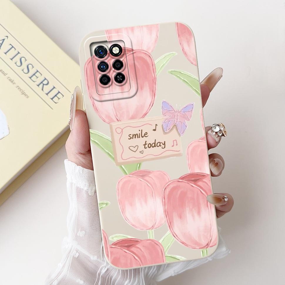 Чехол для Infinix Note 10 Pro X695 X695D Красивый Цветок Мягкий Силикон ТПУ Чехол для Телефона Для Infinix Note 10 Note10 Pro Чехол Funda