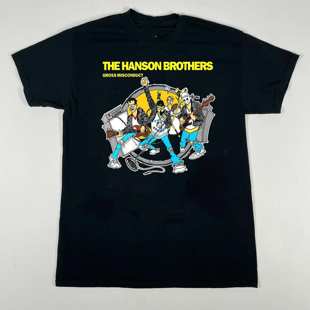 Футболка с коротким рукавом The Hanson Brothers Band Tour Подарок для фаната Размеры от S до 5XL Унисекс