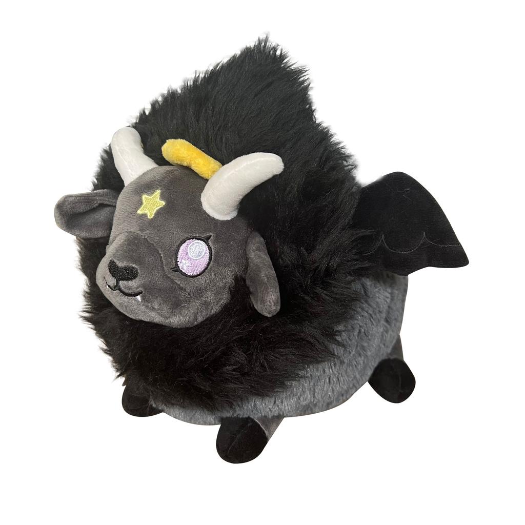 25cm Kawaii Myth Sheep Cartoon Stuffed Sheep Pillow Wings Decorative Stuffed Baphomet Animal Toy