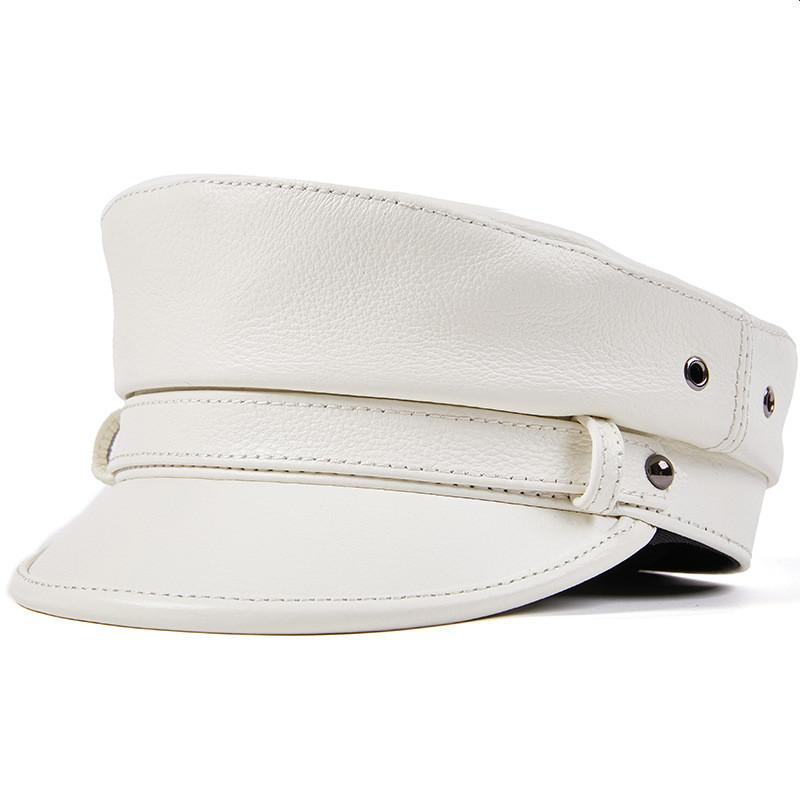 EFei зимняя мужская шляпа из натуральной кожи, мужская кепка в стиле ретро с плоским верхом, локомотив, военные кепки