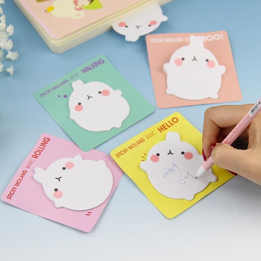 3 шт. практичных наклеек-липучек в форме кролика случайного цвета для заметок