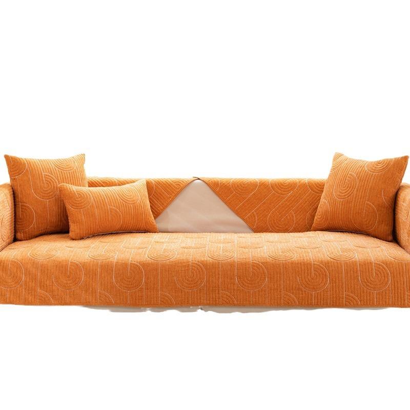 Chenille Sofa Cushion Four Seasons Universal Non-Slip Cushion Cream Wind Sofa Cover Backrest Towel Cover Cloth
