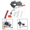 Cabinet Hinge Jig 35mm Concealed Hinge Drilling Set with Aluminum Alloy Hole Puncher Tool for Woodworking Door Applications