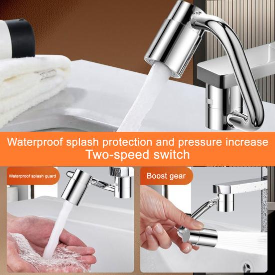 1/2Pcs Faucet Mechanical Arm with Gentle Face Wash Dual Water Jet Mode Rotable Bubbler