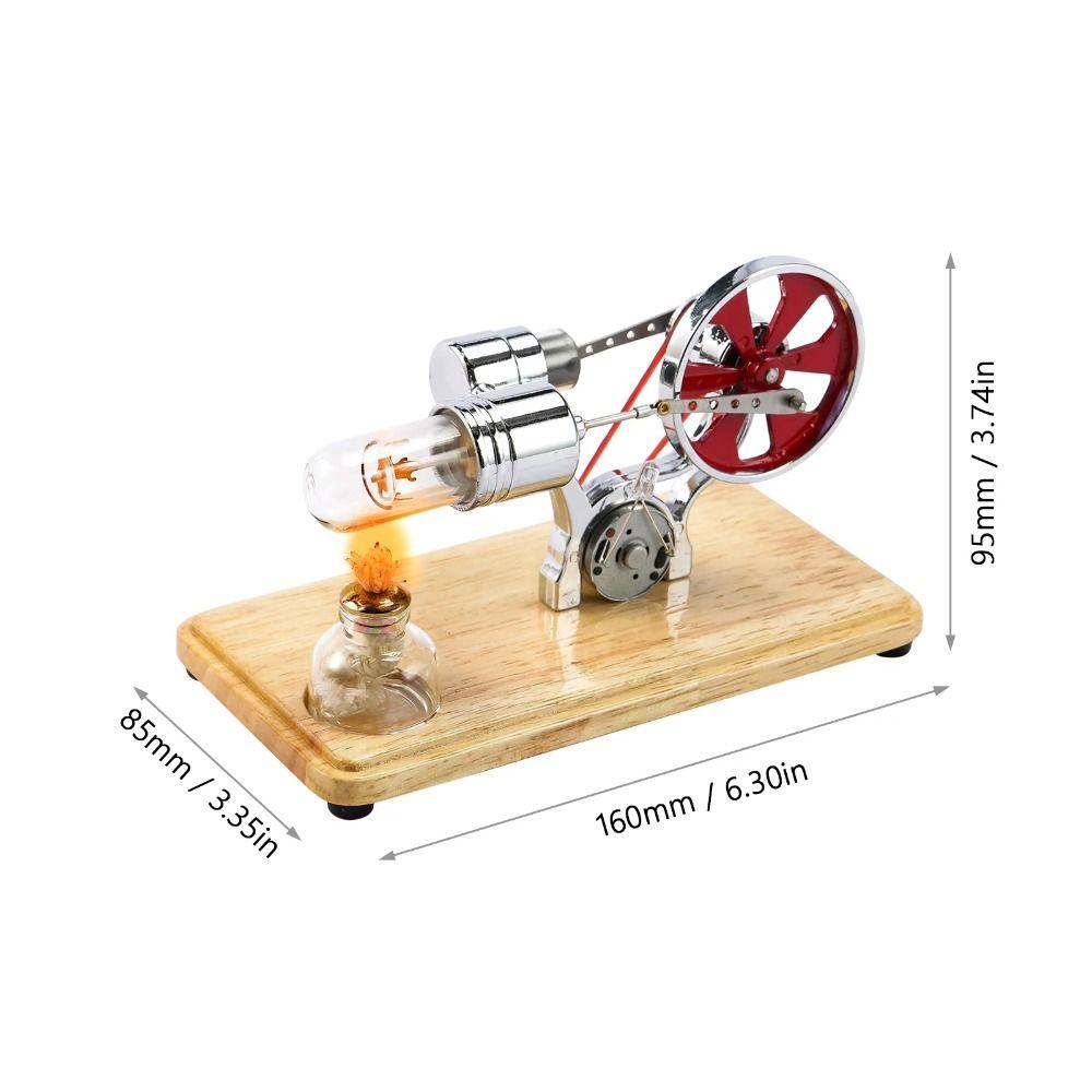 Zinc Zinc Zinc Alloy Stirling Engine Motor Model Colorful LED Hot Air Engine Motor Model Physics Lab