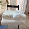 Latex Pillow Inside and Outside Double Pillow Case for Adults All Seasons Can Be Used for Massage Wolf Teeth Natural Latex Pillow Core Pillow