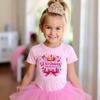Girls' Birthday Princesse Round Neck Short Sleeve T-shirt Summer Casual Children's T-shirt