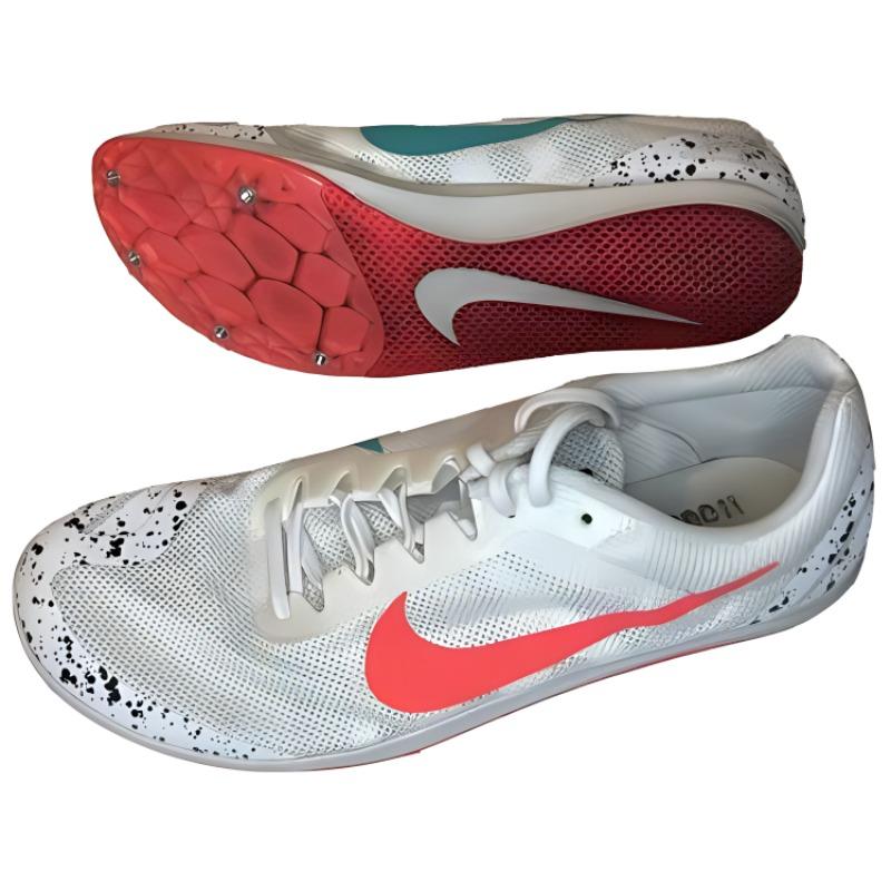 Nike Кроссовки Zoom Rival D 10 Белые Ярко-малиновые повседневные 907566-100