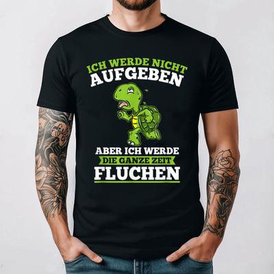 Running TShirt Ich Werde Nicht Aufgeben Runner Turtle Jogging Cotton Short Sleeve Casual New Arrival Breathable for Men Women