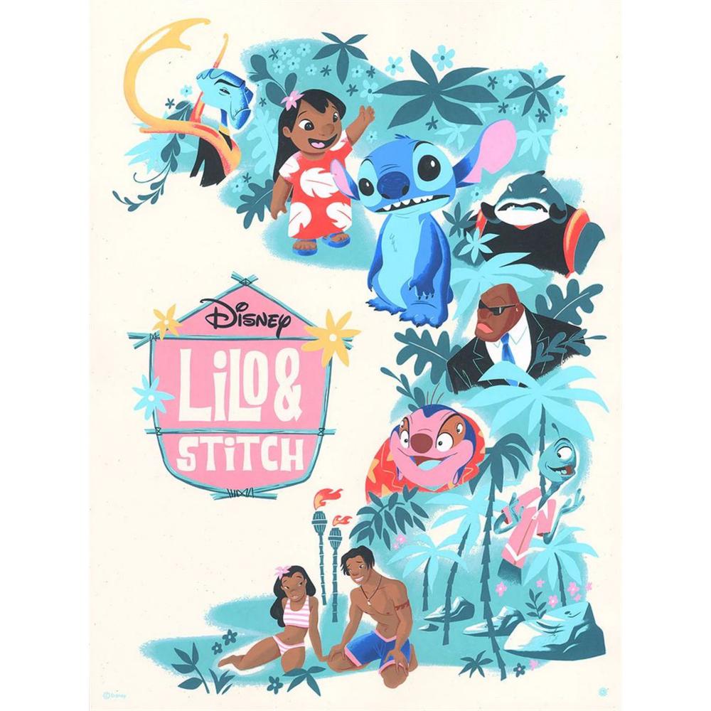 Disney Diamond Painting Cartoon Lilo and Stitch Character Group Portrait Illustrations Handmade DIY Cross Stitch 5DFullDiamondMosaicHomeRoomDecoration