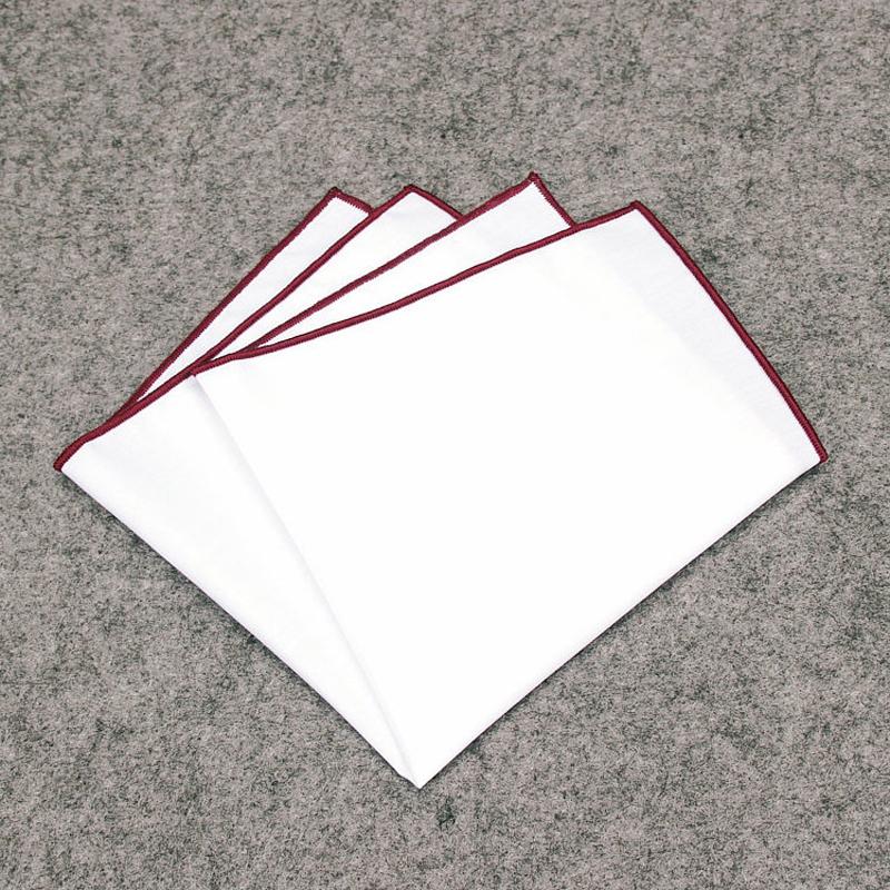 Men Plain White Handkerchief White Organic Pocket Square Hankies Cotton Soft Solid Color