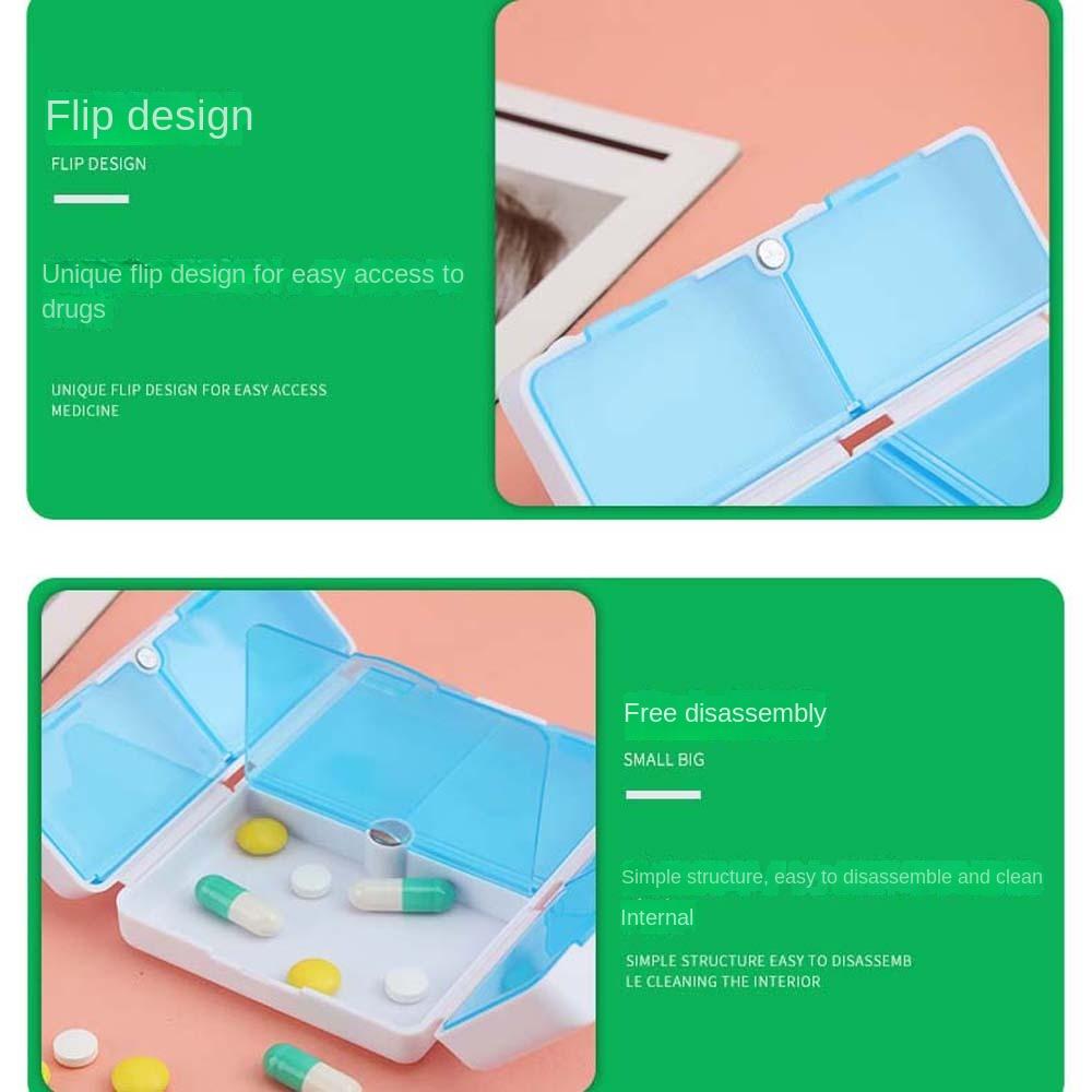 7 Grids Pills Organizer Case Magnetic Pill Box Waterproof Magnetic Pill Case Foldable Unisex