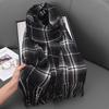 Chic Plaid Scarf for Women - Cozy Imitation Cashmere Shawl for Autumn/Winter, Versatile Korean-Style Neck Warmer