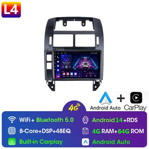 Fortress для Volkswagen Polo Mk4 2001 - 2011 Android автомобильный радиоприемник мультимедийный плеер Carplay Auto Stereo GPS Navi 2din DSP головное устройство