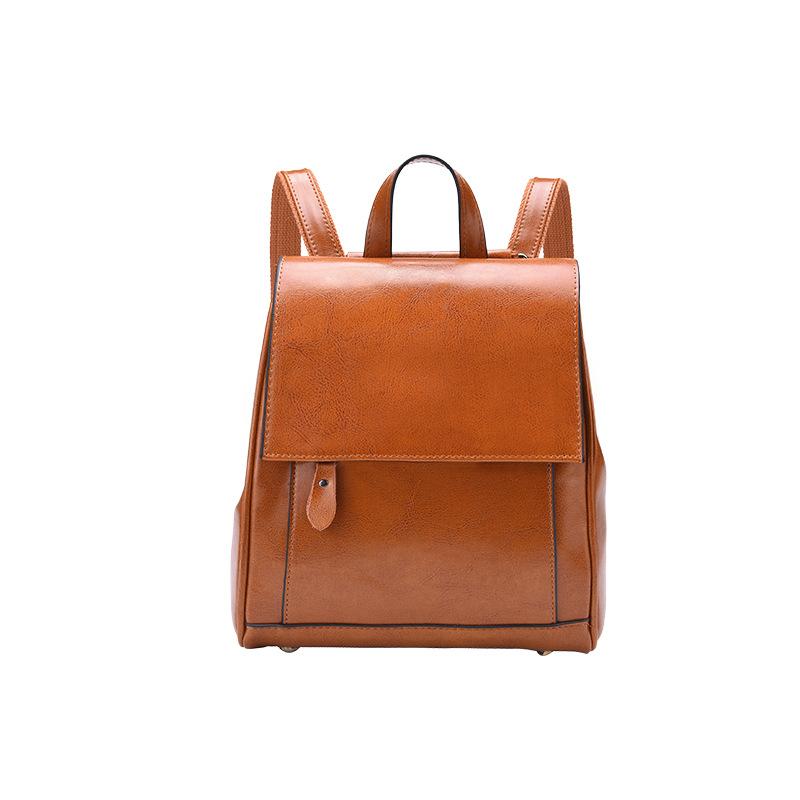 Genuine Leather Women's Backpack Fashion Large Capacity Travel Backpack Women's Leather Bag