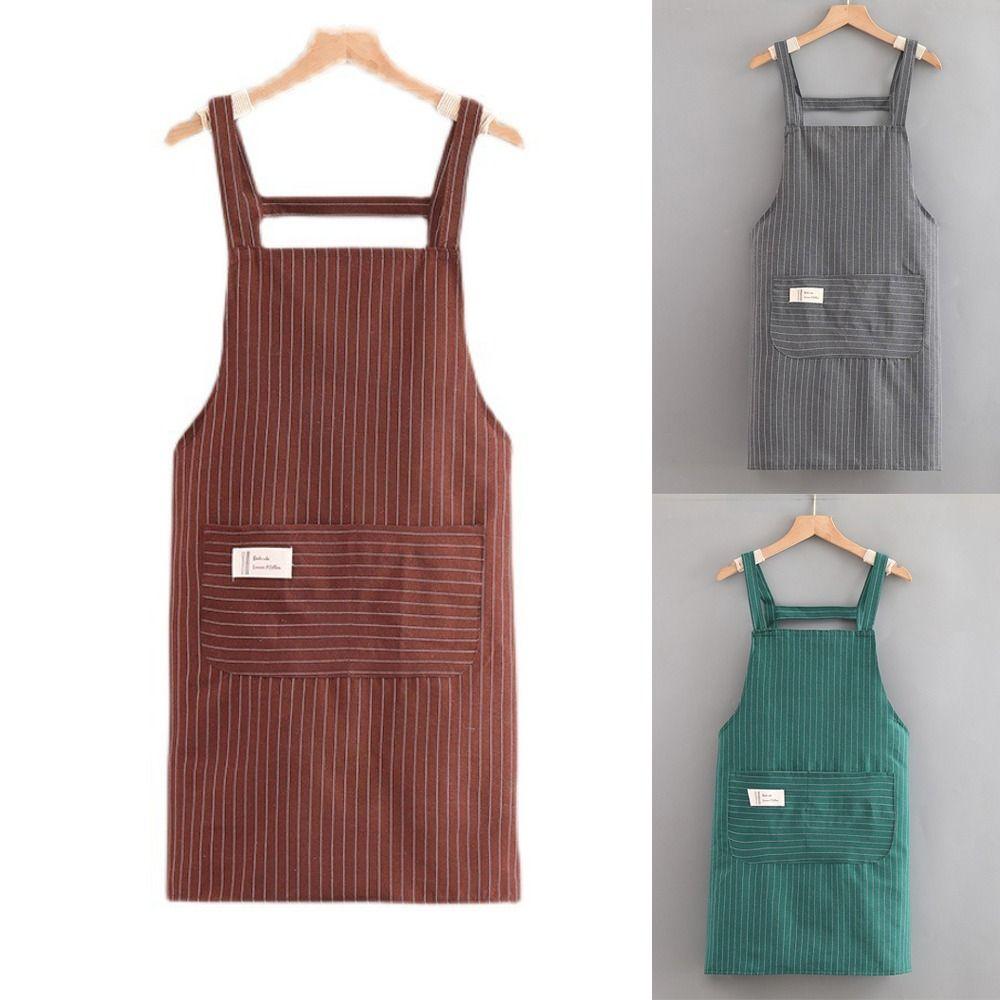 Аксессуары для уборки Кухонный фартук из хлопчатобумажной ткани Фартук для кофейни для мужчин и женщин
