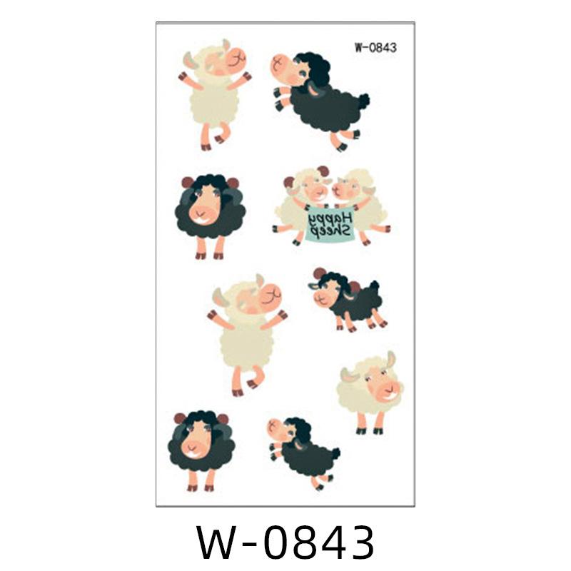 Мультяшная тату-наклейка водостойкая радужная цветная личность милая тату-наклейка детская временная татуировка