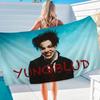 Популярный певец Y-Yungblud Микрофибровое одеяло Быстросохнущие пляжные полотенца Большой размер с принтом Супервпитывающее полотенце-одеяло для бассейна
