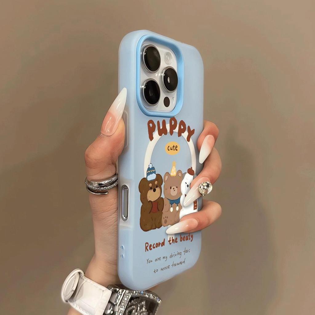 Jelly Magnetic Two-in-one Mobile Phone Case Anti-sweat, Fashionable Internet Celebrity Couple Frosted Translucent Couple New TPU