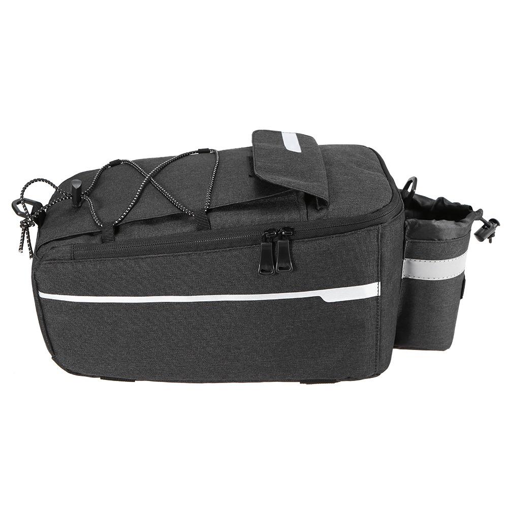 Insulated Bicycle Rear Rack Bag with Reflective Stripes Bike Trunk Bag Bike Rear Seat