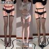Сексуальные подтяжки, интегрированные носки Pure Desire, белые чулки, сексуальные, черные, шелковые, женские, весна и лето, длинные, выше колена, тонкие, удлиненные, с защитой от зацепов, S