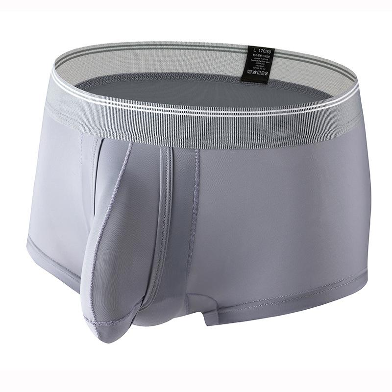 New Men's Underwear Ice Silk Cool Plus Size Mid-Waist Boxers Breathable Underpants Underpants for Men