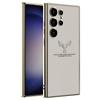 For Samsung Galaxy S23 Ultra Case Deer Pattern Electroplating TPU+PC+PU Phone Back Cover