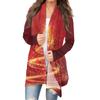 Women's Fashion Christmas Print Jacket Long Sleeve Casual Cardigan Coat