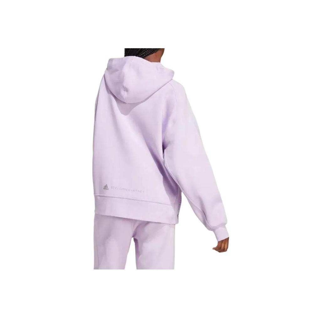 adidas X Stella McCartney Stella McCartney Collaboration Толстовка с молнией во всю длину и монохромным логотипом Женская толстовка с капюшоном фиолетового цвета IJ0580