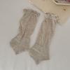 Korean Lace Cuffs Color Block Footless Ballet Mid-Calf Socks