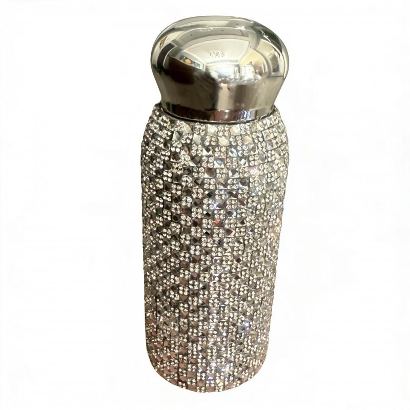 Stainless Steel Insulated Tumbler Women Sparkling Rhinestone Mini Travel Mug 220ml Portable Vacuum Cup Office School