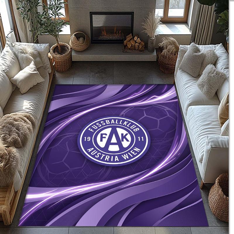 Austria Wien FC Soccer Football Pattern Soft Area Rug Non Slip Indoor Floor Carpet Sports Decor Mat for Bedroom