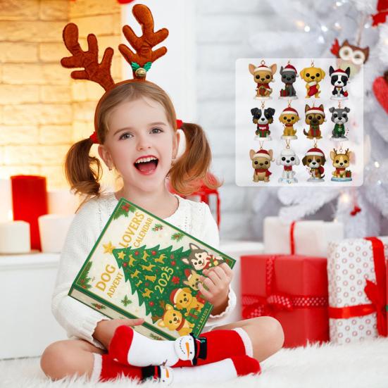 Календарь ожидания для любителей собак, Рождественский календарь обратного отсчета с 24 породами собак, Подарочный набор-сюрприз на щенячью тематику