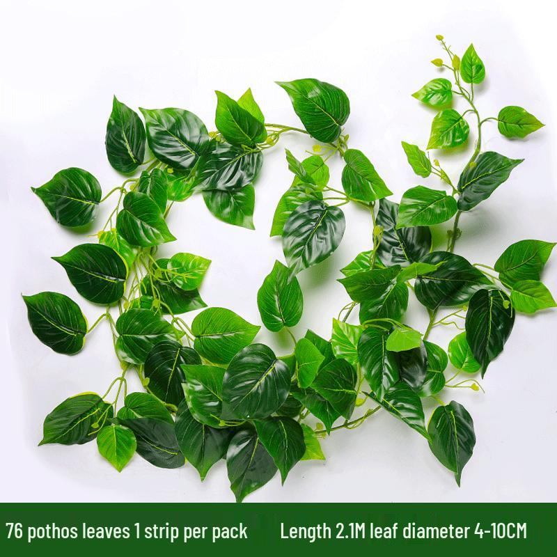 Зеленая искусственная виноградная лоза для декора стен в помещении и на балконе