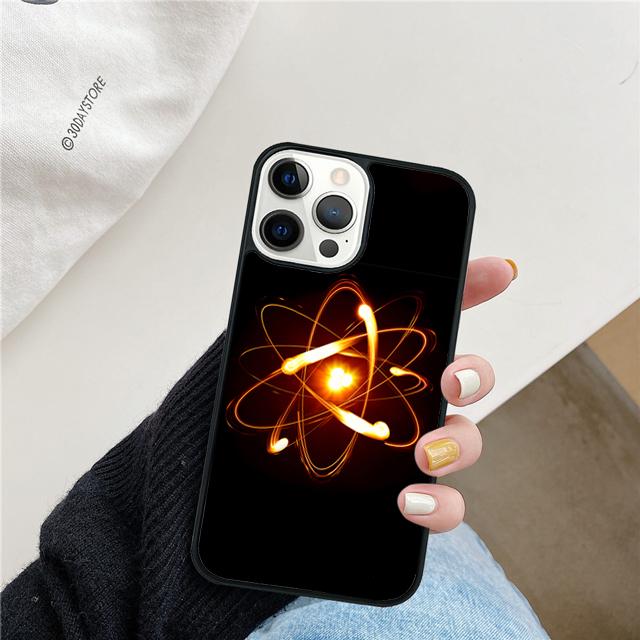 Атом Химия Наука дизайн Чехол для телефона Cover Для iPhone 17 Air 15 16 Pro Max 14 13 12 11 Pro Max Plus Coque