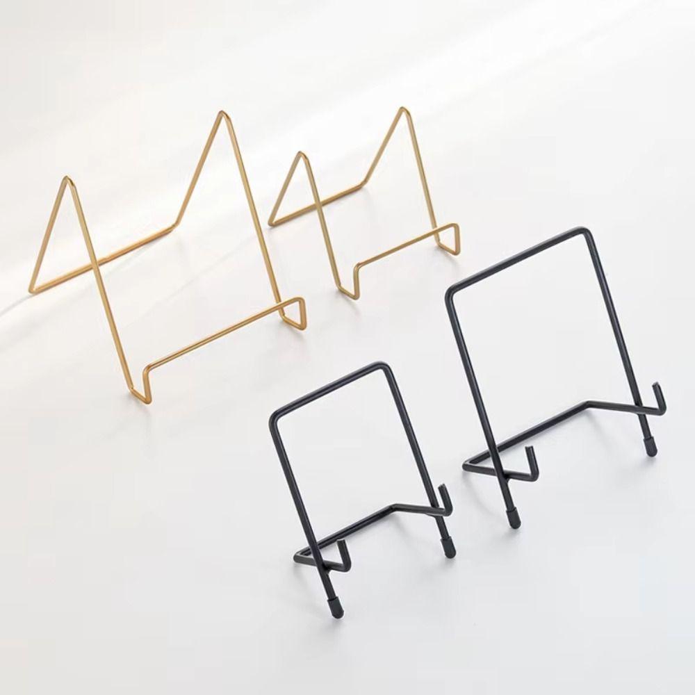 Iron Art Magazine Display Stand Multipurpose Decorative Plate Dish Rack Stable Pedestal Storage Holder Plate Bowl Picture Frame