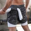2021 Men's Multi-pocket Double-layer Running Shorts for Sports and Outdoor Activities