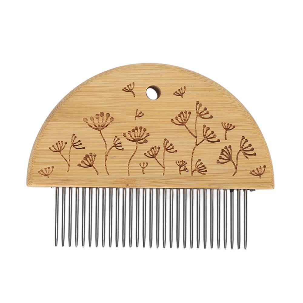 Large Eye Needle Weaving Loom Comb Crochet Hook Wood Knitting Loom Tool  DIY Crafts