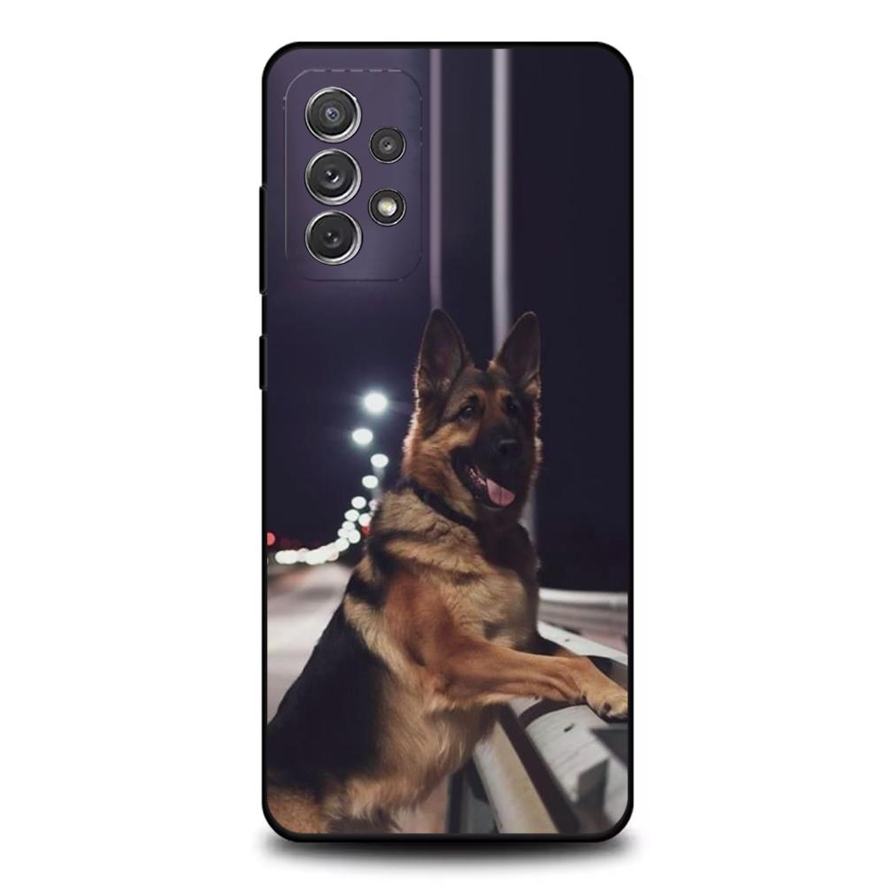 German Shepherd Dog Phone Case For Samsung S25,S24,S21,S22,S23,S30,Ultra,S20,Plus,Fe,Lite,Note,10,9,5G Black Cover