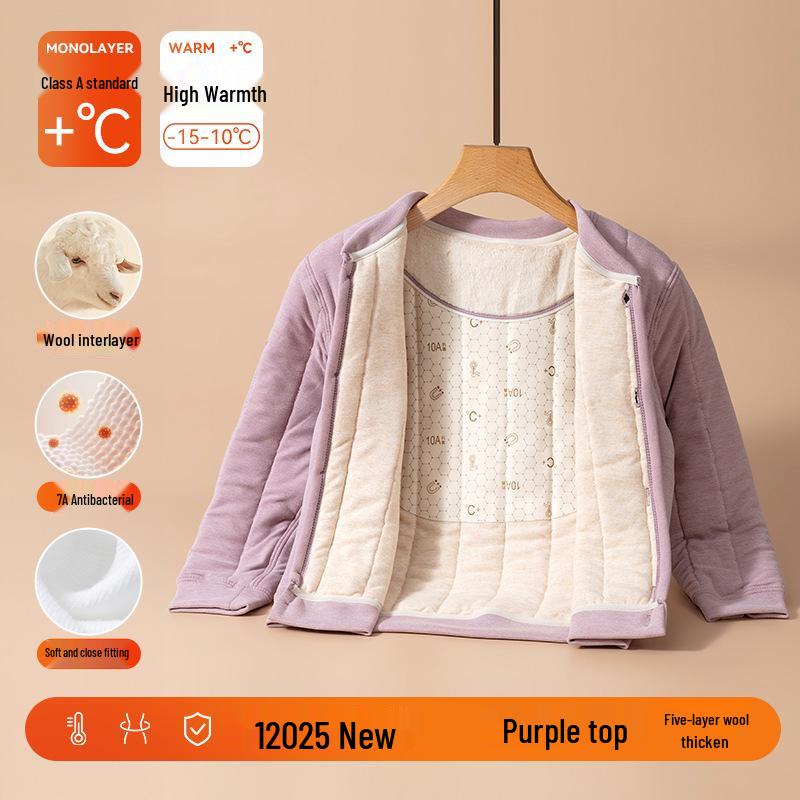 Детский зимний школьный комплект формы: Нижнее белье для девочек и утепленная хлопковая куртка для мальчиков
