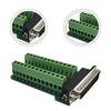 Адаптер DB25 25-контактный штекер на клеммную колодку, гаечный тип DB25G201, с медными контактами и изолированным основанием для подключения проводов