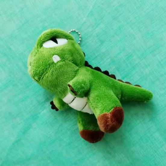 Мягкая игрушка с цепочкой из бисера, милая мягкая нечеткая мини-плюшевая кукла-тираннозавр